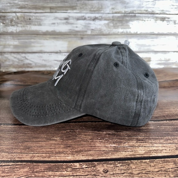 🆕 DOG MOM Embroidery Baseball Cap Washed Distressed Hat Velcro Adjustable Gift - Picture 4 of 8